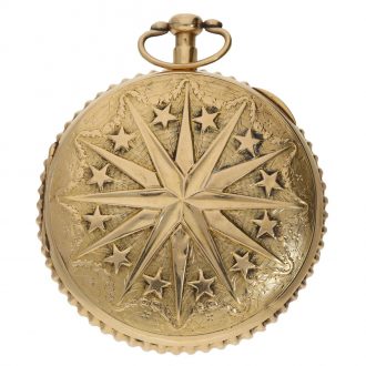 Swiss gold quarter repeating verge pocket watch Circa 1800