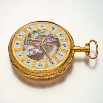 Splendid Swiss gold quarter repeating musical watch Circa 1820