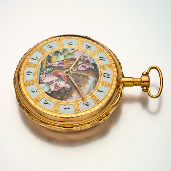 Splendid Swiss gold quarter repeating musical watch Circa 1820 Splendid Swiss gold quarter repeating musical watch Circa 1820