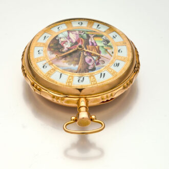 Splendid Swiss gold quarter repeating musical watch Circa 1820