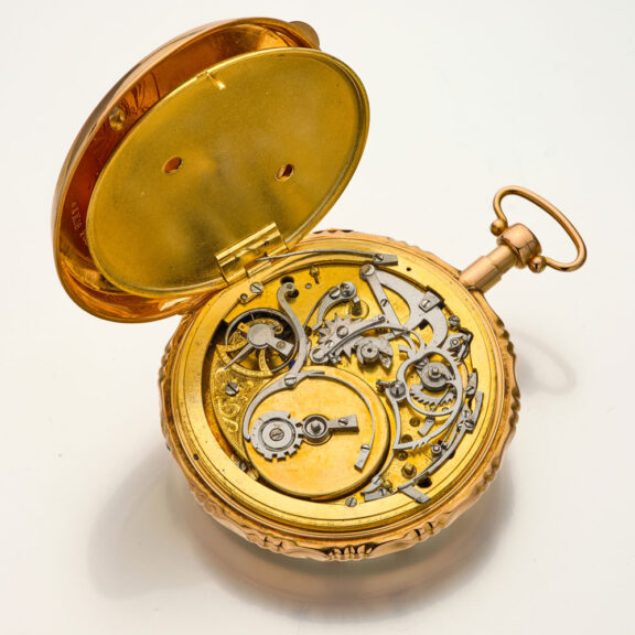 Splendid Swiss gold quarter repeating musical watch Circa 1820 Splendid Swiss gold quarter repeating musical watch Circa 1820