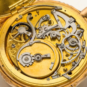 Splendid Swiss gold quarter repeating musical watch Circa 1820