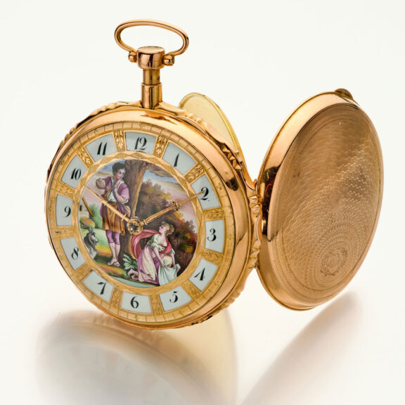 Splendid Swiss gold quarter repeating musical watch Circa 1820 Splendid Swiss gold quarter repeating musical watch Circa 1820