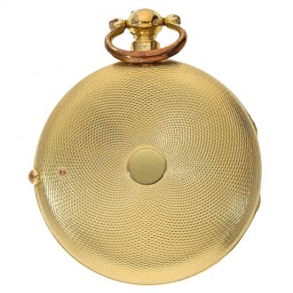 English fire gilt double case verge watch Circa 1780