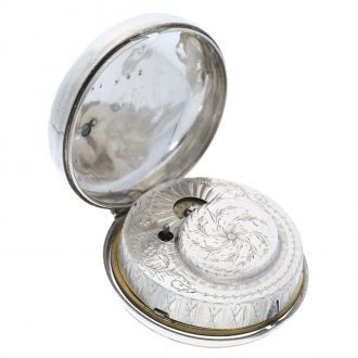 English silver key wind verge pocket watch Circa 1780