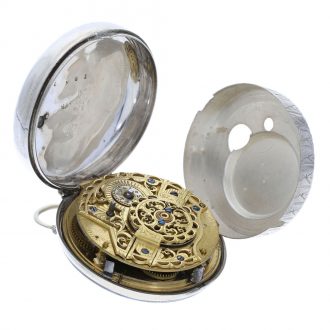 English silver key wind verge pocket watch Circa 1780