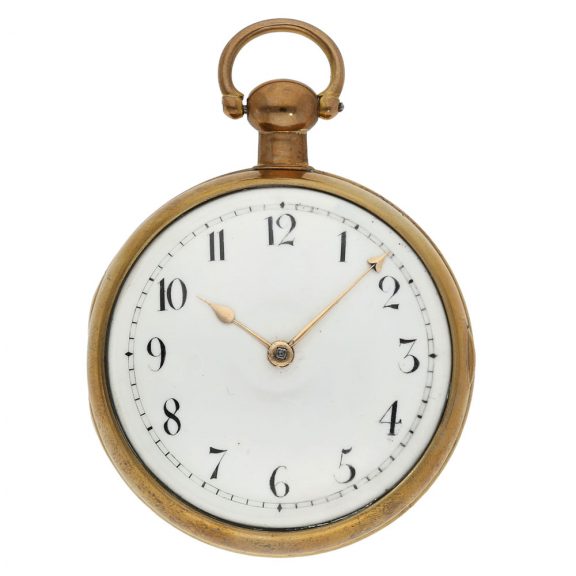 English gold plated open faced cylinder watch Circa 1780