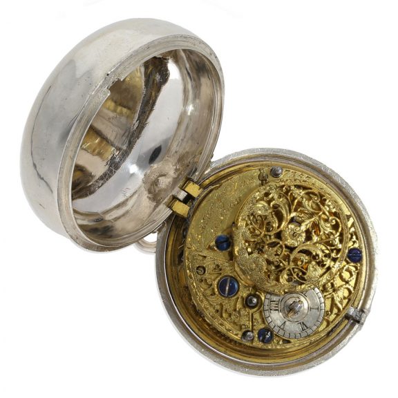 English large silver pair cased verge pocket watch Circa 1770 English large silver pair cased verge pocket watch Circa 1770