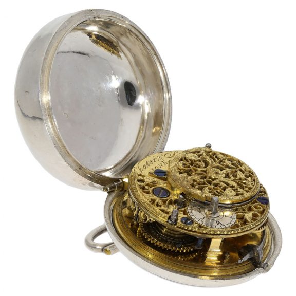 English large silver pair cased verge pocket watch Circa 1770 English large silver pair cased verge pocket watch Circa 1770