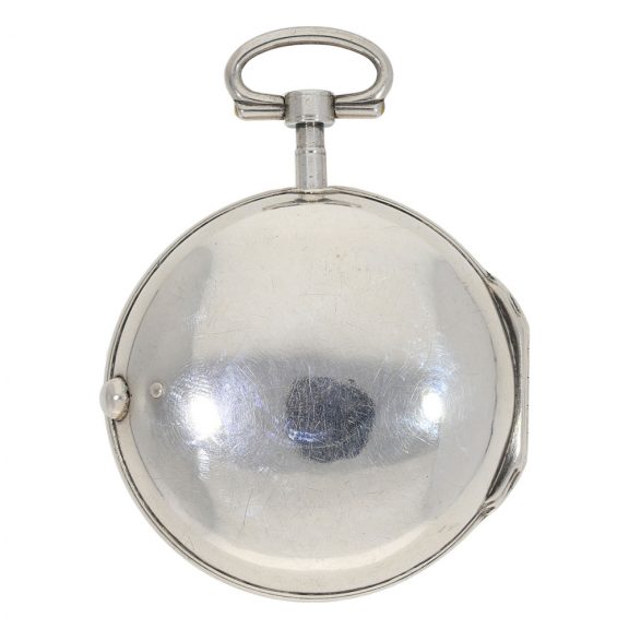English large silver pair cased verge pocket watch Circa 1770 English large silver pair cased verge pocket watch Circa 1770