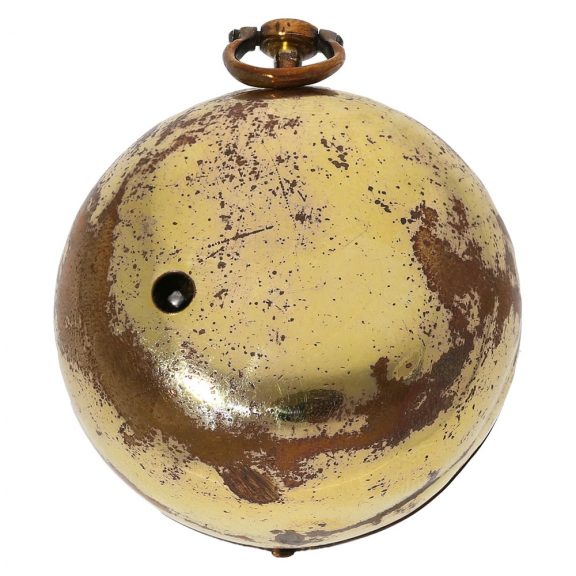 English gold plated repoussé pair cased verge pocket watch Circa 1750 English gold plated repoussé pair cased verge pocket watch Circa 1750