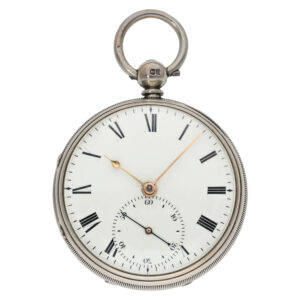 English silver open faced lever pocket watch Circa 1800