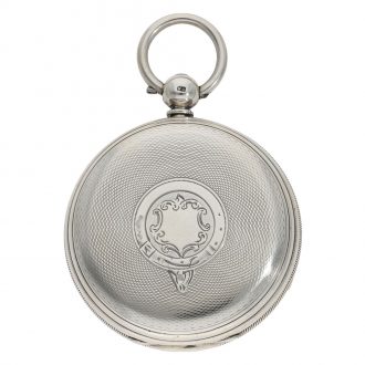 English silver open faced lever pocket watch Circa 1800