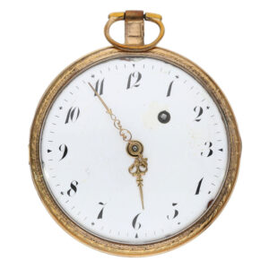 Early French gold plated verge pocket watch Circa 1824