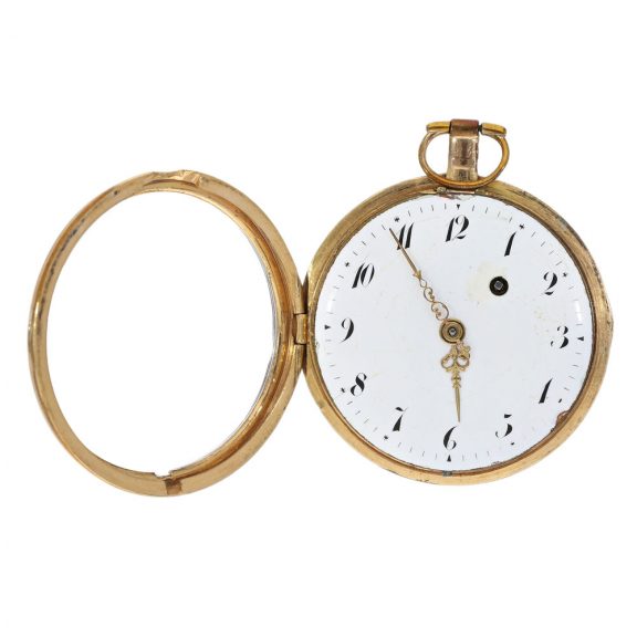 Early French gold plated verge pocket watch Circa 1824 Early French gold plated verge pocket watch Circa 1824