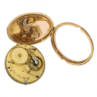 Early French gold plated verge pocket watch Circa 1824