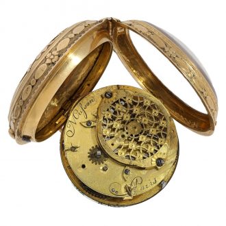 French multi coloured gold Louis XV verge watch Circa 1765 French multi coloured gold Louis XV verge watch Circa 1765