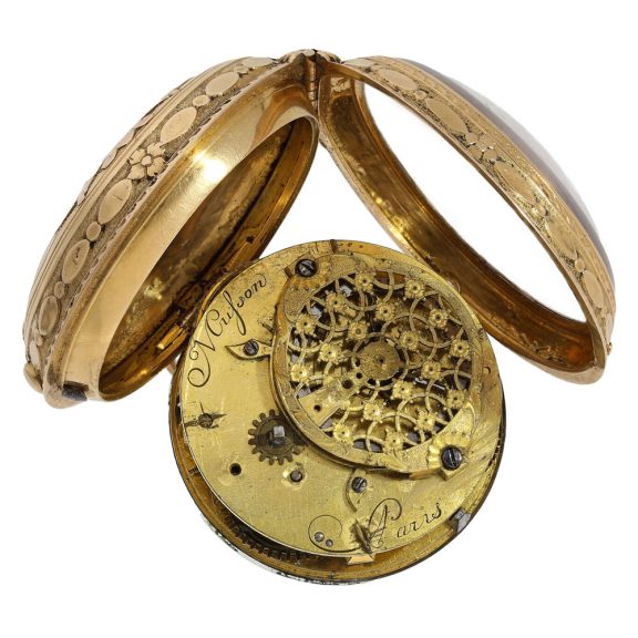 French multi coloured gold Louis XV verge watch Circa 1765 French multi coloured gold Louis XV verge watch Circa 1765