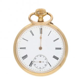 Swiss 18K gold open faced anker chronometer Circa 1880