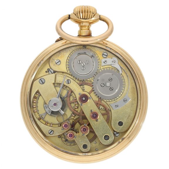 Swiss 18K gold open faced anker chronometer Circa 1880 Swiss 18K gold open faced anker chronometer Circa 1880