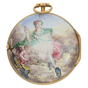 Rare French gold and porcelain pocket watch Circa 1750