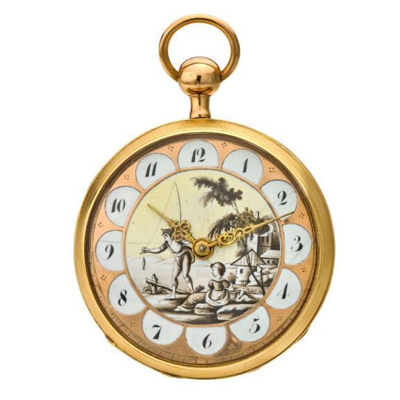 Fine Swiss quarter repeating gold pocket watch Circa 1820 Fine Swiss quarter repeating gold pocket watch Circa 1820