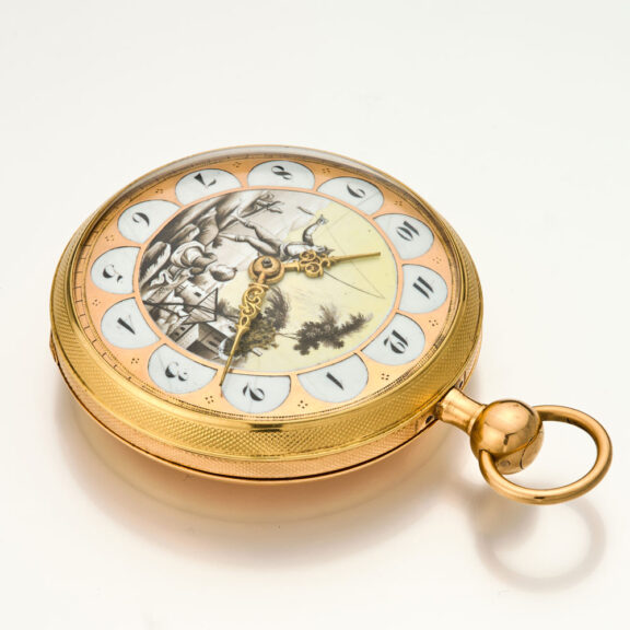 Fine Swiss quarter repeating gold pocket watch Circa 1820 Fine Swiss quarter repeating gold pocket watch Circa 1820