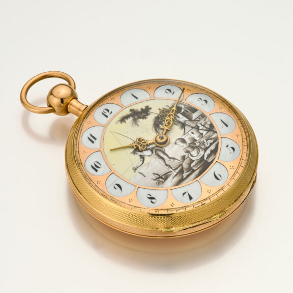 Fine Swiss quarter repeating gold pocket watch Circa 1820 Fine Swiss quarter repeating gold pocket watch Circa 1820