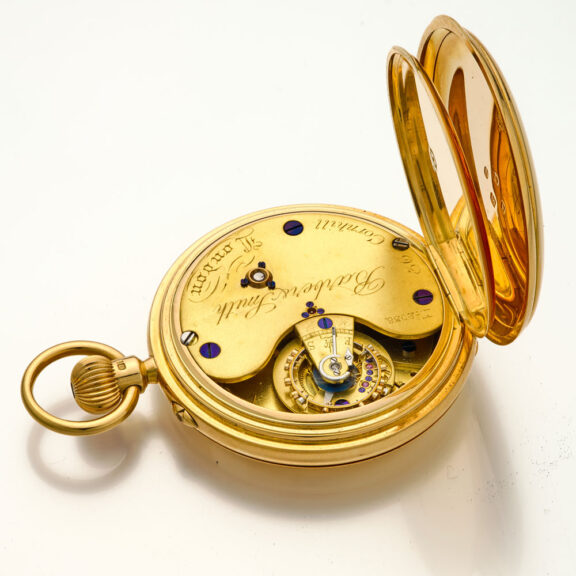 Heavy English gold watch with 52 1/2 minute carrousel Circa 1906 Heavy English gold watch with 52 1/2 minute carrousel Circa 1906