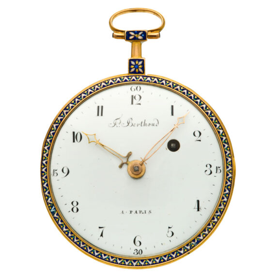 Fine French 18K gold and enamel open faced verge watch Circa 1795 Fine French 18K gold and enamel open faced verge watch Circa 1795