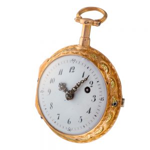 Gold Swiss quarter repeating verge by Mollard Circa 1790