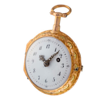 Gold Swiss quarter repeating verge by Mollard Circa 1790