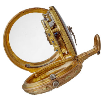 A gold Swiss quarter repeating verge by Le Roy Circa 1770