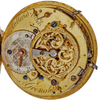 A gold Swiss quarter repeating verge by Le Roy Circa 1770