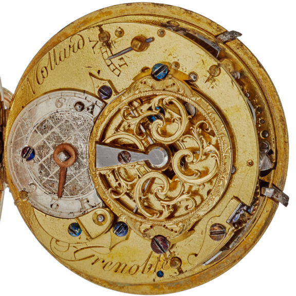 A gold Swiss quarter repeating verge by Le Roy Circa 1770 A gold Swiss quarter repeating verge by Le Roy Circa 1770