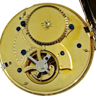 German gold, enamel pocket watch with half pearls Circa 1806