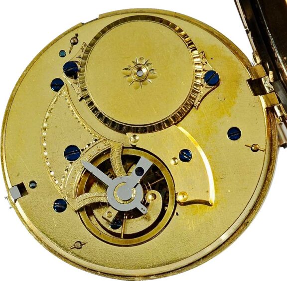 German gold, enamel pocket watch with half pearls Circa 1806 German gold, enamel pocket watch with half pearls Circa 1806