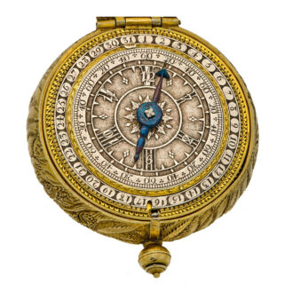 Important French gilt watch with exceptionally rare dial Circa 1650