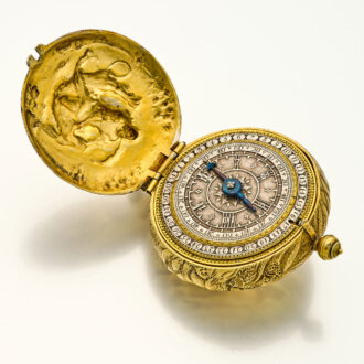 Important French gilt watch with exceptionally rare dial Circa 1650