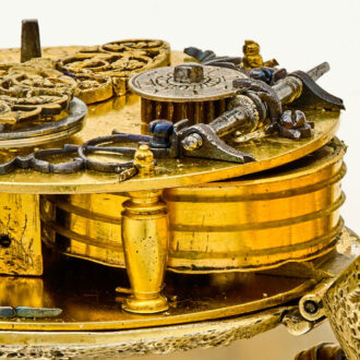 Important French gilt watch with exceptionally rare dial Circa 1650