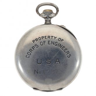 Swiss silver lever watch for the U.S. Corps of Engineers Circa 1910
