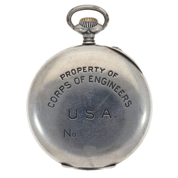 Swiss silver lever watch for the U.S. Corps of Engineers Circa 1910 Swiss silver lever watch for the U.S. Corps of Engineers Circa 1910