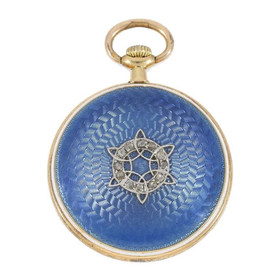 Swiss 18 Carat gold and enamel ladies' watch Circa 1900