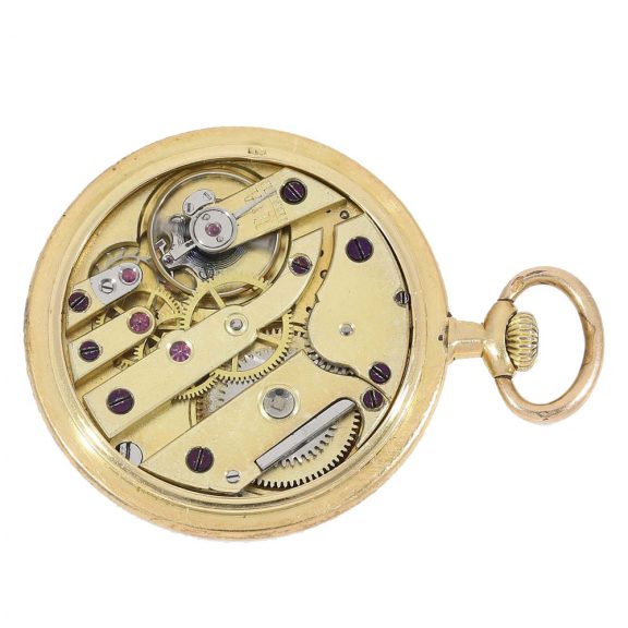 Swiss 18 Carat gold and enamel ladies' watch Circa 1900 Swiss 18 Carat gold and enamel ladies' watch Circa 1900