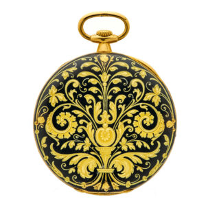 Swiss 18 Carat gold and enamel neo classic pocket watch Circa 1920
