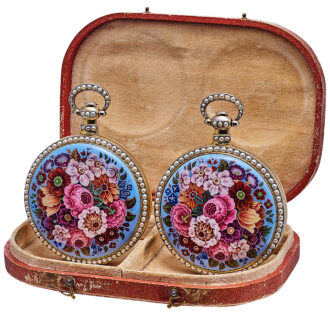 Swiss rare pair of pocket watches for the Chinese market Circa 1880
