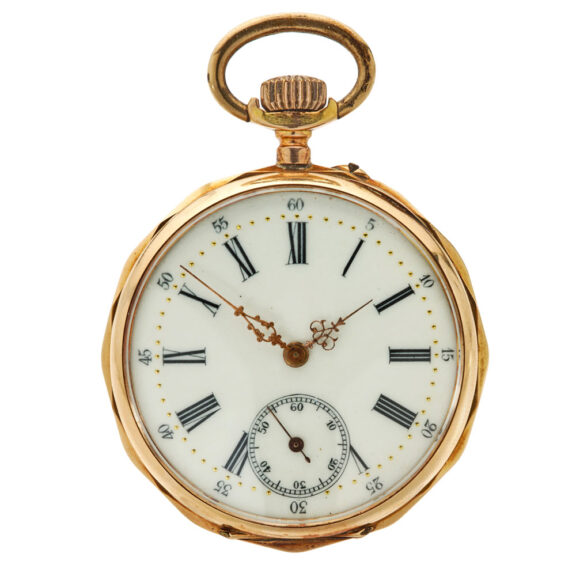 Fine Swiss 14 carat yellow gold keyless dress watch Circa 1900