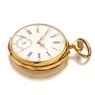 Fine Swiss 14 carat yellow gold keyless dress watch Circa 1900