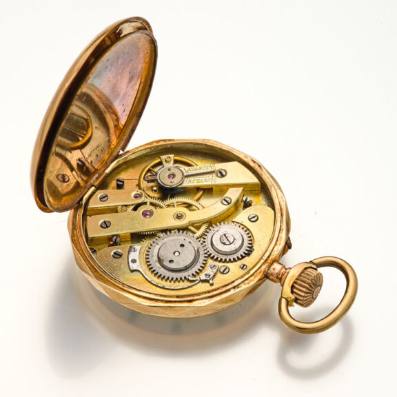 Fine Swiss 14 carat yellow gold keyless dress watch Circa 1900 Fine Swiss 14 carat yellow gold keyless dress watch Circa 1900