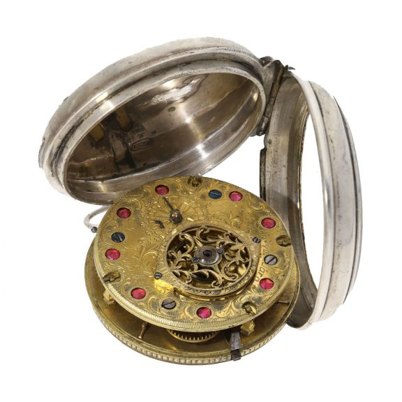 Unusually large French solid silver verge watch Circa 1803 Unusually large French solid silver verge watch Circa 1803